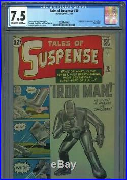 1963 Marvel Tales Of Suspense #39 1st Appearance Iron Man Cgc 7.5 Ow-w Avengers