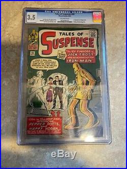 1963 Marvel Tales Of Suspense #45 1st Appearance Pepper Potts Cgc 3.5 Cr-ow Box4
