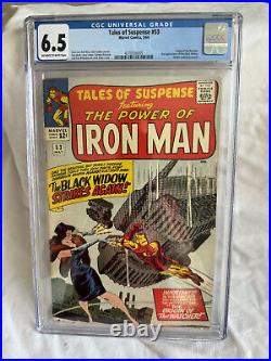 1964 Tales of Suspense 53 CGC 6.5 2nd App of Black Widow. Origin of The Watcher