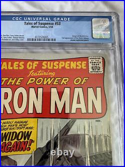 1964 Tales of Suspense 53 CGC 6.5 2nd App of Black Widow. Origin of The Watcher