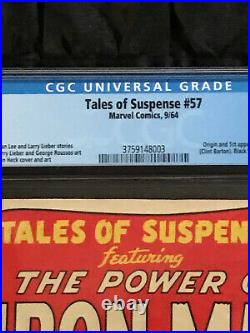 1964 Tales of Suspense #57 CGC 4.5 VG+ 1st Appearance Hawkeye Disney+ Show Soon