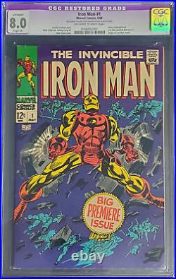 1968 Marvel Iron Man Cgc 8.0 Vf 1st Appearance Of Iron Man & Mordius Key Rare