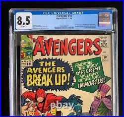 AVENGERS #10 CGC 8.5 WHITE PAGES -1st Immortus (Kang) NEW CGC Case/EXCEL Reg