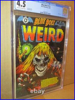 Blue Bolt Weird Tales 115 CGC 4.5 LB Cole SKULL C 1952 Star Horror Comic Disbrow