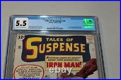 CGC 5.5 OW Tales of Suspense 40 2nd App Iron Man Classic Key Book Grail after 39