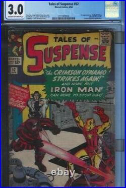 Cgc 3.0 Tales Of Suspense #52 1st Appearance Of The Black Widow Cr/ow Pages