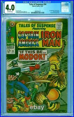 Cgc 4.0 Tales Of Suspense #94 1st Appearance Modok Iron Man Capt America Ow Pgs