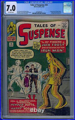 Cgc 7.0 Tales Of Suspense #45 1st Appearance Pepper Potts Happy Hogan Ow Pages