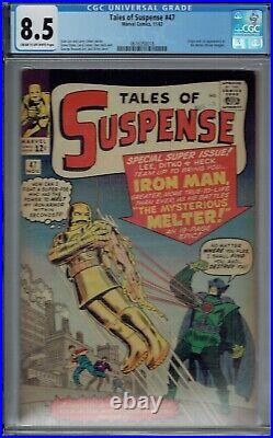Cgc 8.5 Tales Of Suspense #47 1st Appearance The Melter Cr/ow Pgs Iron Man 8th