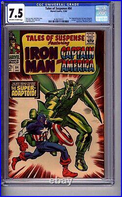 Cgc Tales Of Suspense # 84 Vf- 7.5 Iron Man Super Adaptoid 1966 Captain America