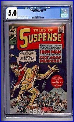 Cgc (marvel) Tales Of Suspense 44 (5th Iron Man) Vg/fn 5.0 1963