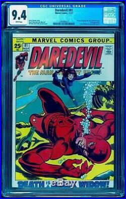 Daredevil 81 Cgc 9.4 White Black Widow Begins See Our Tales Of Suspense 52