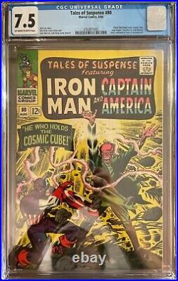Marvel Comic Tales of Suspense #80 CGC 7.5 Cosmic Cube Iron Man Sub-Mariner 1966