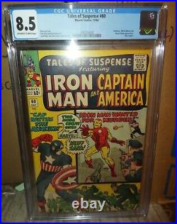 Marvel Comics Tales of Suspense CGC 60 8.5 Avengers 1964 iron man captain