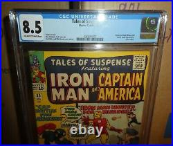 Marvel Comics Tales of Suspense CGC 60 8.5 Avengers 1964 iron man captain