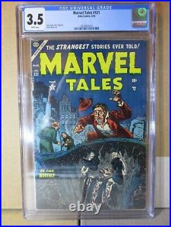 Marvel Tales 121 CGC 3.5 ZOMBIE PULLS MAN INTO GRAVE 1954 Atlas Horror0330653010