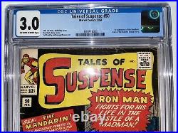 Marvel Tales of Suspense #50 Lee Kirby 1st Appearance Mandarin Iron Man CGC 3.0