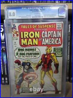 Marvel comics Tales of Suspense 59 CGC 8.0 1st Captain America Story since 1950
