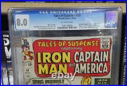 Marvel comics Tales of Suspense 59 CGC 8.0 1st Captain America Story since 1950