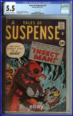 TALES OF SUSPENSE #24 CGC 5.5 OWithWH PAGES // JACK KIRBY/GEORGE KLEIN COVER 1961