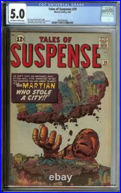 TALES OF SUSPENSE #29 CGC 5.0 OWithWH PAGES // JACK KIRBY/STEVE DITKO COVER 1962
