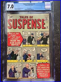 TALES OF SUSPENSE #34 CGC FN/VF 7.0 OW-W Kirby/Ditko cover (10/62)