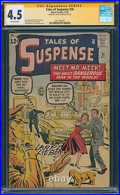 TALES OF SUSPENSE #36 1962 CGC 4.5 OWP SS Signed Larry Lieber