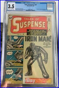 TALES OF SUSPENSE # 39 1st Appearance IRON MAN CGC 3.5 SILVER AGE KEY