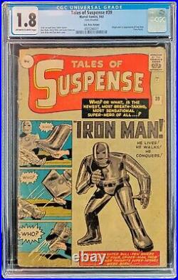 TALES OF SUSPENSE #39 CGC 1.8 OFF WHITE TO WHITE 1ST IRONMAN (pence variant)