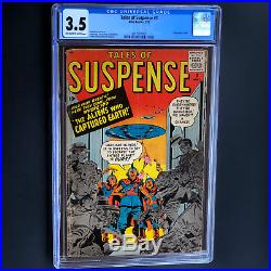 TALES OF SUSPENSE #3 (Atlas 1959) CGC 3.5 OW-W Scarce! Flying Saucer Cover