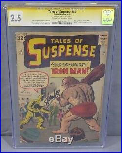 TALES OF SUSPENSE #40 (Iron Man 2nd app, Stan Lee Signed) CGC 2.5 Marvel 1963