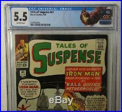 TALES OF SUSPENSE #43 5th Iron Man New Case With Iron Man Image CGC 5.5 OW