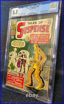 TALES OF SUSPENSE #45 CGC 5.5 1st APP HAPPY HOGAN PEPPER POTTS & JACK FROST