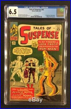 TALES OF SUSPENSE #45 Comic CGC 6.5 Marvel 1963 Silver Age 1ST APP PEPPER POTTS