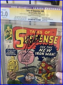 TALES OF SUSPENSE #48! Cgc 2.0 SS Stan Lee Signed! 1st Mr. Doll! 1st New Armor