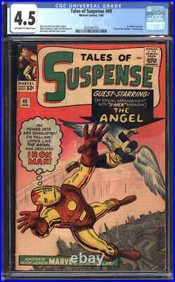 TALES OF SUSPENSE #49 CGC 4.5 OWithWH PAGES // 1ST X-MEN CROSSOVER MARVEL 1964
