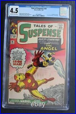 TALES OF SUSPENSE #49 IRON MAN vs ANGEL 1964 1st X-MEN crossover WATCHER CGC 4.5