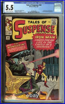 TALES OF SUSPENSE #50 CGC 5.5 OWithWH PAGES // 1ST APPEARANCE OF THE MANDARIN 1964