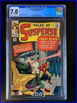 TALES OF SUSPENSE #50 CGC 7.0 OWithWHITE Pgs-1st Mandarin/Shang Chi NEW CGC Case
