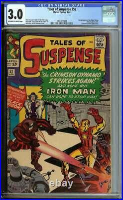 TALES OF SUSPENSE #52 CGC 3.0 OWithWH PAGES // 1ST APP BLACK WIDOW MARVEL 1964