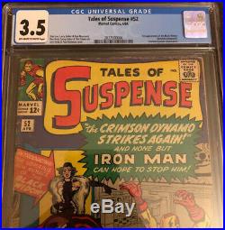 TALES OF SUSPENSE #52 CGC 3.5! 1ST APPEARANCE BLACK WIDOW! OF-WithW KEY/MOVIE! L