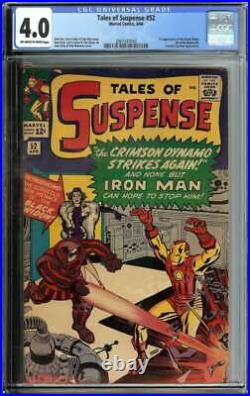 TALES OF SUSPENSE #52 CGC 4.0 OWithWH PAGES // 1ST APPEARANCE OF BLACK WIDOW