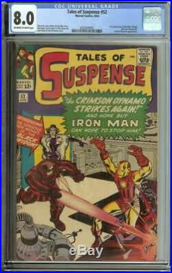 TALES OF SUSPENSE #52 CGC 8.0 OWithWH PAGES