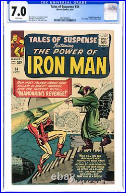 TALES OF SUSPENSE #54 White PAGES CGC 7.0 (Marvel 1964) Mandarin appearance