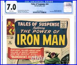 TALES OF SUSPENSE #54 White PAGES CGC 7.0 (Marvel 1964) Mandarin appearance