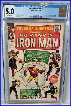 TALES OF SUSPENSE #57 (1964). CGC 5.0 VG/F 1st appearance of HAWKEYE
