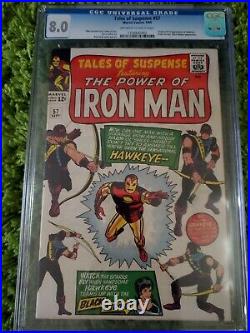 TALES OF SUSPENSE #57 CGC 8.0 OWithW PAGES 1964 Marvel Key 1ST APP HAWKEYE