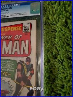TALES OF SUSPENSE #57 CGC 8.0 OWithW PAGES 1964 Marvel Key 1ST APP HAWKEYE