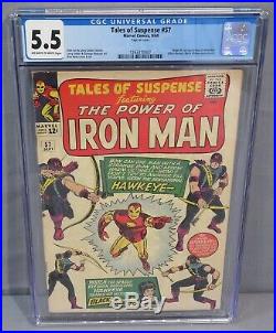 TALES OF SUSPENSE #57 (Hawkeye 1st app. & origin) CGC 5.5 FN- Marvel Comics 1964