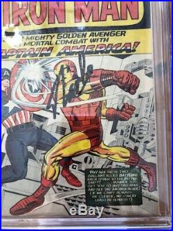 TALES OF SUSPENSE #58 CGC 7.5 OFF WithW PAGES SIGNED BY STAN LEE CAPTIAN AMERICA